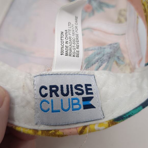 Cruise Club Strapback Baseball Cap Multicolor OS Adjustable Pineapple Print - Picture 8 of 8